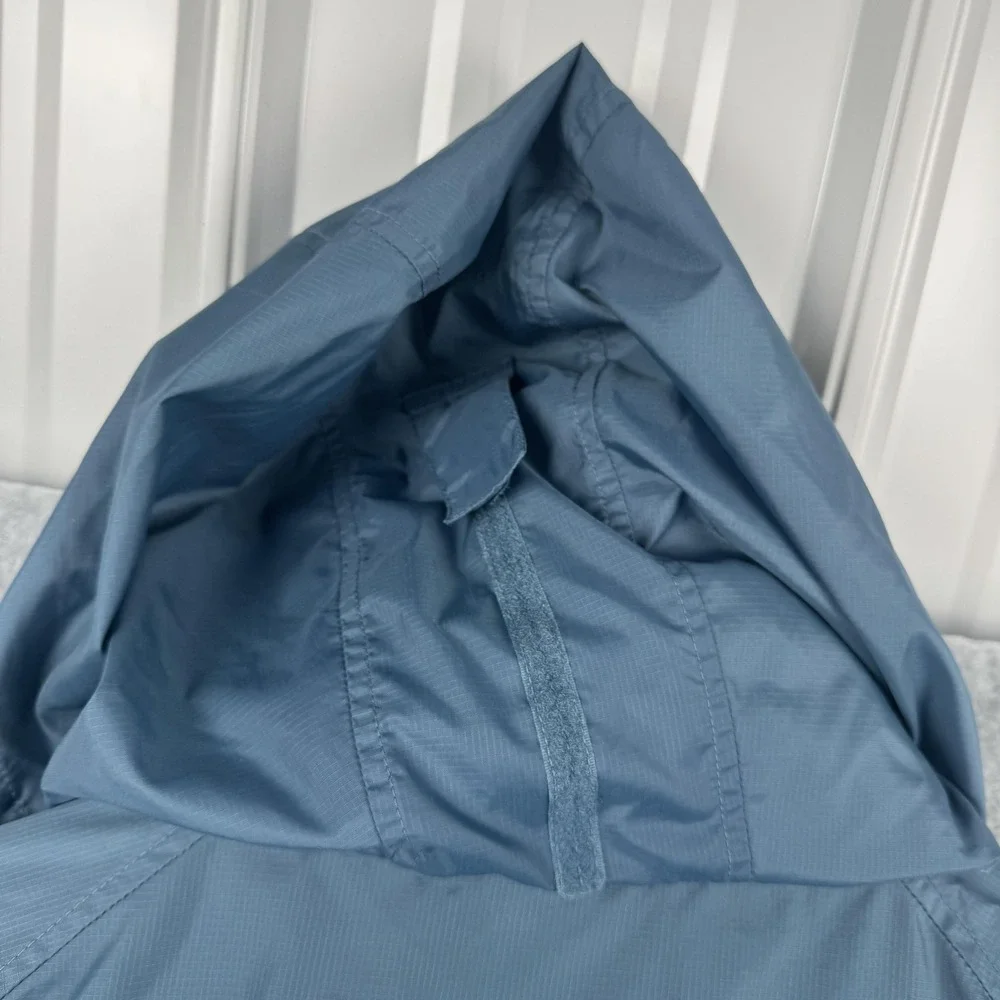 LL Bean Jacket Mens XL Tall Blue‎ Windbreaker Anorak Ripstop 1/2 Zip Hood ODSX9
